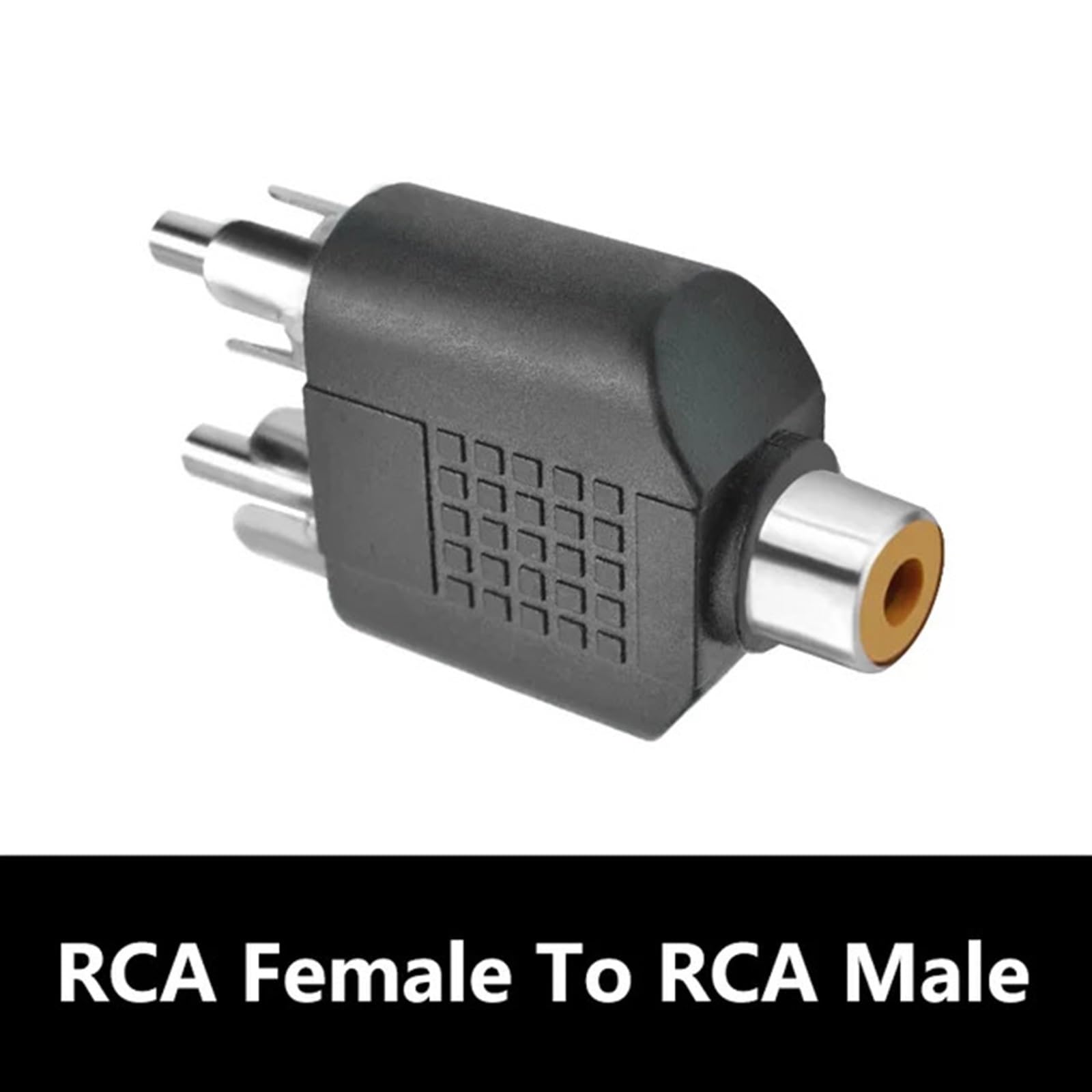 Adaptador RCA hembra de 5 piezas a 2 RCA macho, conector divisor en Y, conector de audio AV, convertidor de audio for computadora, TV y MP3.(100PCS)