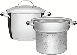 Jogo Cozi-Pasta com Fundo Triplo 2 Peça, Tramontina, 65650060, Inox