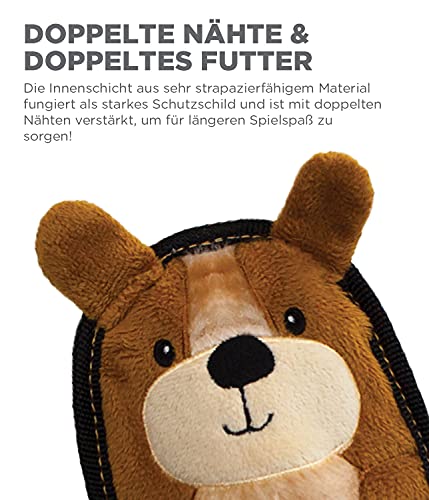 Outward Hound Invincibles Mini - Hundespielzeug - Plüschtier-Welpe - Braun - XS