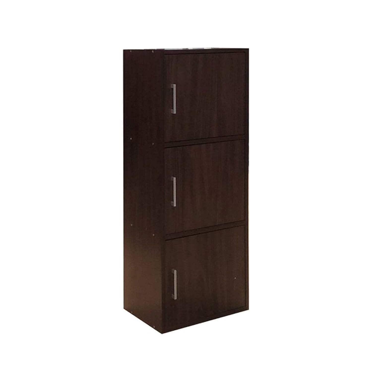 Danube Home Carlotta 3 Door Storage Cabinet | Strong and Sturdy Home Kitchen Organiser Rack Modern Design Furniture For Dining Room, Living Room, Kitchen L40xW29xH106 cm Walnut