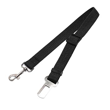 arythe Adjustable Pet Cat Dog Car Seat Belt Nylon Leash for Pet Dog Cat Black
