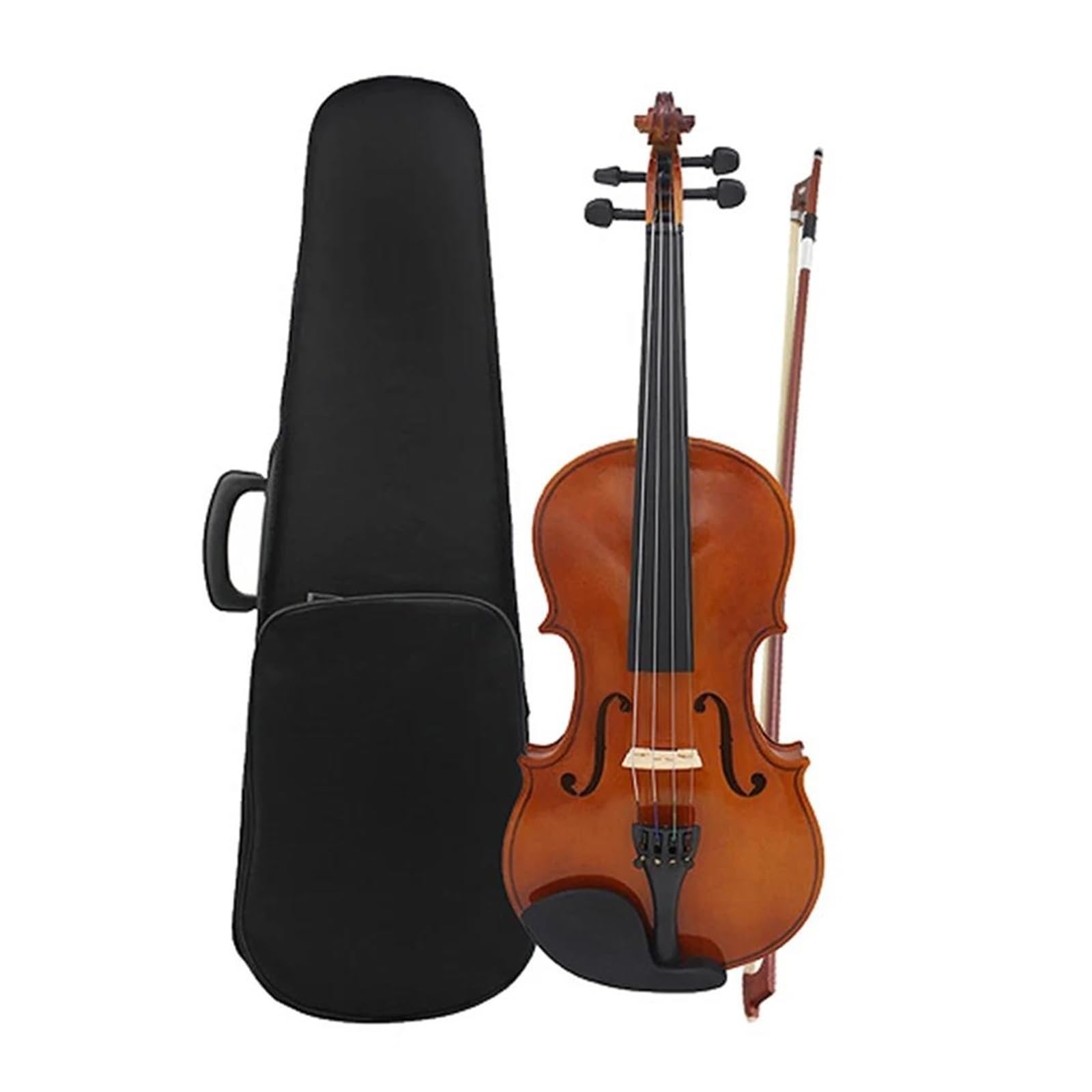violino Piccolo Violino Acustico In Legno Massello 4/4 Con Custodia E Corde Di Ricambio