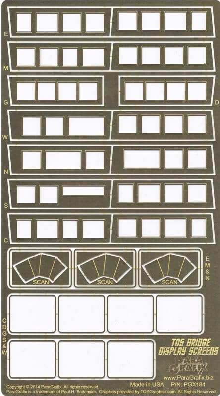 Paragrafix ST TOS Bridge Display Screens PGX184