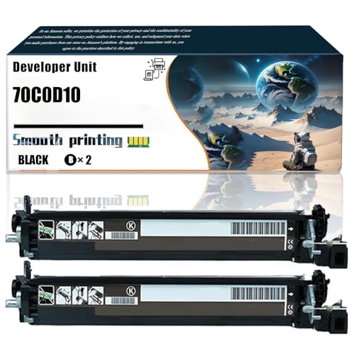 Replacement Parts Developer Unit 70C0D10 Compatible with Lexmark CS310dn CS310n CS317dn CS410dn CS410dtn Printers, Contains Chip and Clear Printing (2 Pack Black)