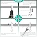 Hook Toggle Heavy Duty 1/5 Inch Toggle Bolts Set - 16 Packs Swag Hooks for Hanging Plants, Ceiling Anchor Hooks & Drywall Ceiling Hook Bolts Kit with Screws, Wing Nuts & Washers