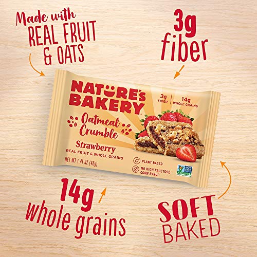 image for Nature's Bakery Oatmeal Crumble Bars, Strawberry, 6-6 Count Boxes (36 