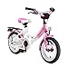 BIKESTAR Vélo Enfant pour Garcons et Filles de 3 - 4 Ans | Bicyclette Enfant 12 Pouces Classique avec Freins | Rose & Blanc
