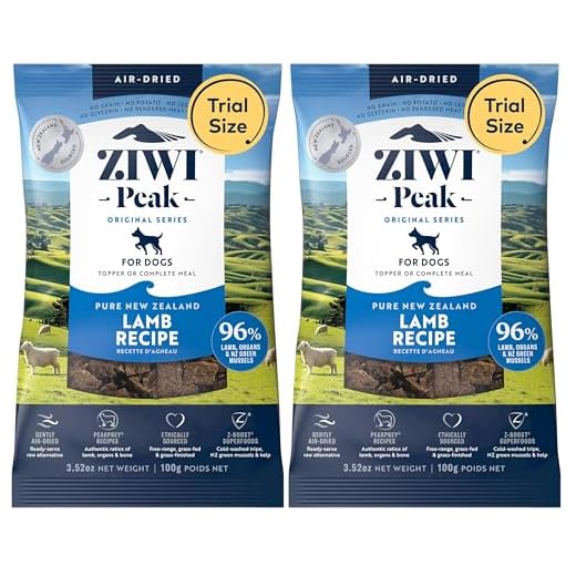 ZIWI Peak Air-Dried Dog Food – Lamb - All Natural, High Protein, Grain Free, Limited Ingredient w/Superfoods (3.5oz) (Pack of 2)