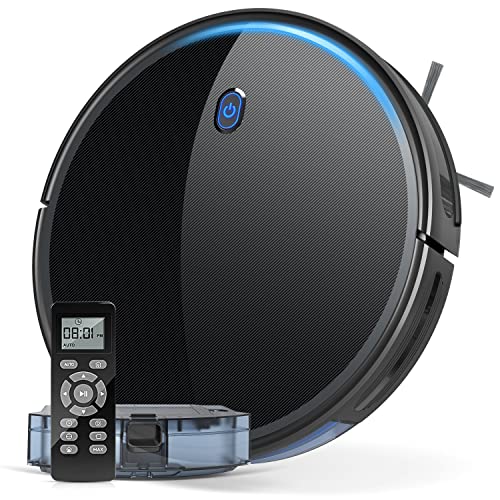 Robot Vacuum, 1800Pa Robotic Vacuum Cleaner, Robot Vacuum Cleaner with 360Â° Smart Sensor Protectio, Self-Charging, Super-Thin, Multiple Cleaning Modes Ideal for Hard Floor, Pet Hair, Carpet