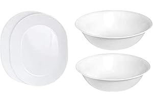 Corelle 12-1/4-Inch Serving Platter, Winter Frost White - 2-Pack with 2-Quart Serving...