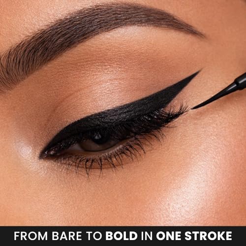 Image of Liquid Eyeliner - Black & Brown Pack of 2 | Waterproof & Smudge Proof | Long-Lasting & Quick-Dry Formula | One Stroke Application | Glossy Finish Liquid Liner for Women - 4ml Each