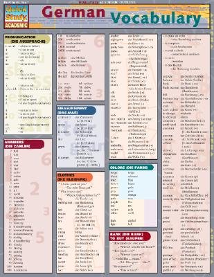 German Vocabulary Laminate Reference Chart [CHART-QUICKSTUDY GERMAN VOCABU] [Other]