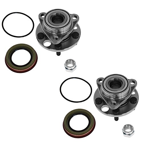 Image of TRQ Front Left and Right Wheel Bearing and Hub Assembly Set 2 Piece Compatible with 1984-2005 Chevrolet Cavalier 1987-1996 Beretta 1987-1996 Corsica 1985-1998 Pontiac Grand Am 1995-2005 Sunfire