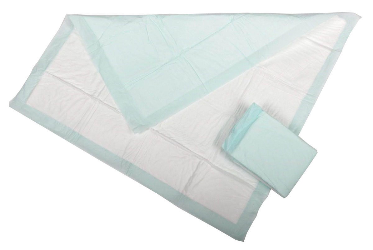 Medline Heavy Absorbency 23" x 36" Fluff and Polymer Disposable Underpads, 150 Per Case, Great for Protecting Beds, Furniture, Surfaces