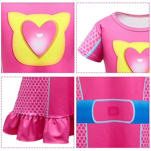 Vestido corto superhéroe con orejas y máscara para niñas miniatura 3