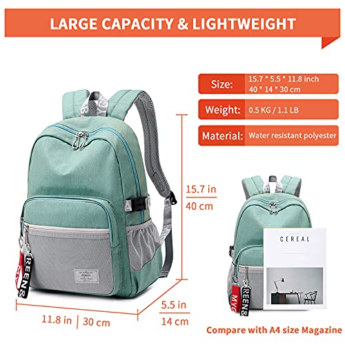 Classic Backpack Haversack Travel School Bag Student Simple Daypack Bookbag By Mygreen(Light Green) #TOP5