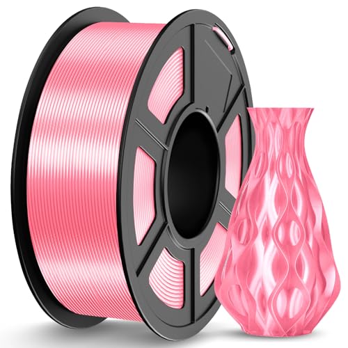 Image of JAYO Silk PLA Filament 1.75mm Pink 1.1kg, Metal-Like Shiny PLA, Smooth Silky Finish, Easy to Print, Accuracy + /- 0.02mm, Fits for Most FDM 3D Printers