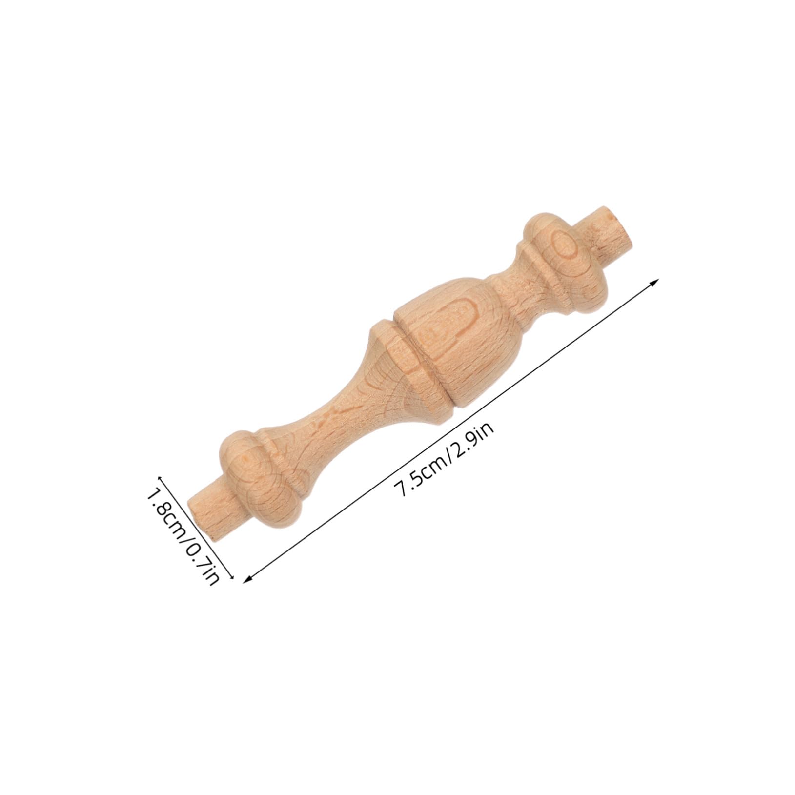 OUNONA 12 Stück Kleiner Römische Holzsäulen zur Dekoration von Möbeln und Treppen Elegante Selbstgemacht Holzpfosten mit Glatten Oberflächen in Khaki Einfache Montage für Innen
