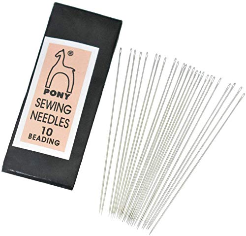 Pony Beading Needles for Craft, Beading and Embroidery Size 10 Needles 25 Piece Package