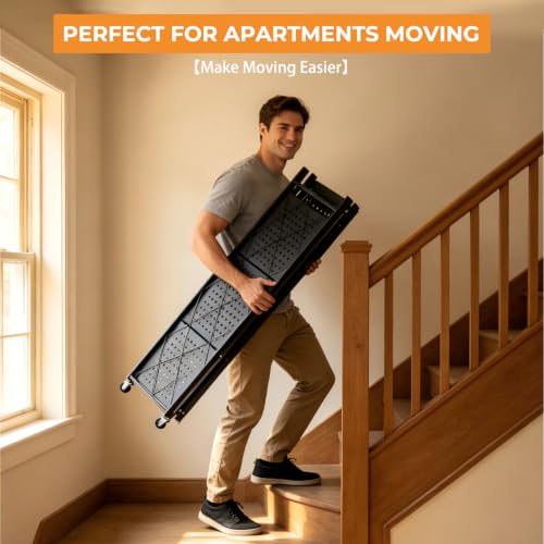 Image of COKIHOM 4 Tier Foldable Storage Shelf, Large Capacity Metal Shelf Rack, Rolling Bookshelf with Wheels, Wire Shelf Organizer for Kitchen, Pantry, Office, Garage, Basement, Black