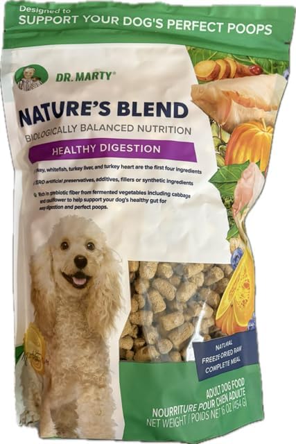 Dr. Marty Natures Blend Healthy Digestion Freeze Dried Raw Dog Food 16 oz