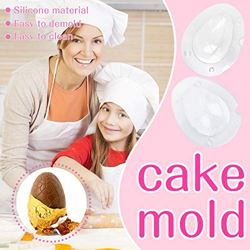 Easter Egg Molds - Silicone Large Size 3D Dinosaur Egg Chocolate Mold Giant Ostrich Egg Chocolate Cake Fondant Mould Baking Sugar Craft Decorating Mold Tool Jelly Soap Mould 15 x11.5 cm