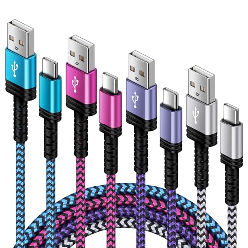 Motorola G Charger Fast Charging Cord 4-Pack 1.5/3/6/10FT Long Android Charger USB to USB C Phone Charging Cord for Moto G Stylus 5G,G Power,G Play,Edge 2024,Razr 50 Ultra,Edge 50 Ultra,One 5G UW Ace