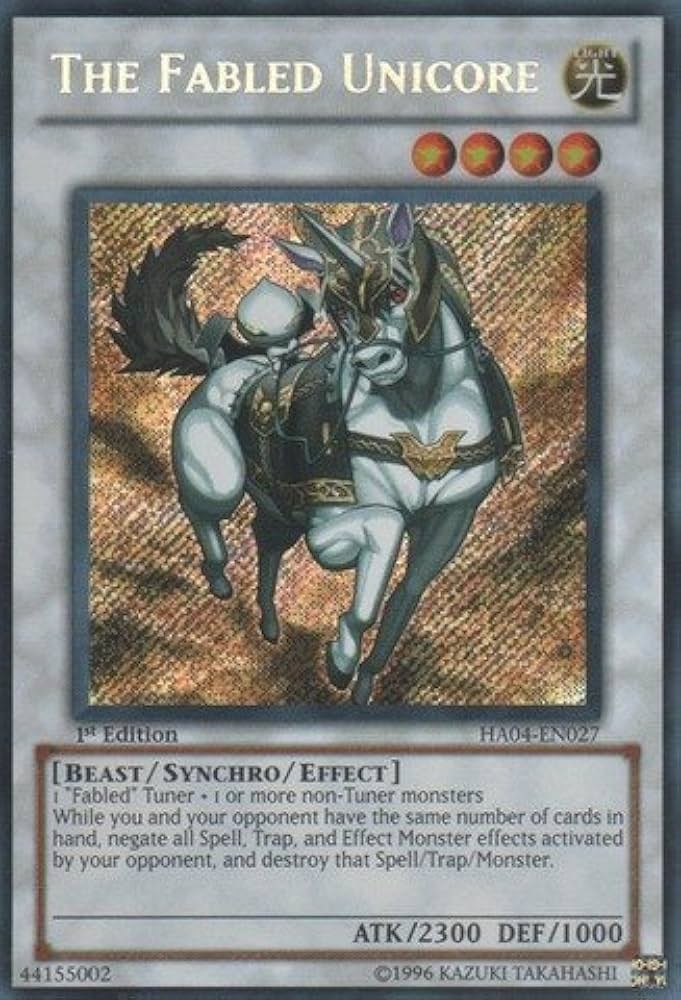 Amazon.com: Yu-Gi-Oh! - The Fabled Unicore (HA04-EN027) - Hidden
