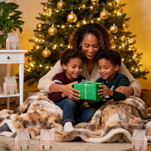 Marrywindix 50 Pcs Mini Christmas Party Favor Boxes DIY Cookie Gift Boxes School Classroom Party Favor Supply for Advent Calendar Gift Giving Holiday Party Packaging Containers - Image 5