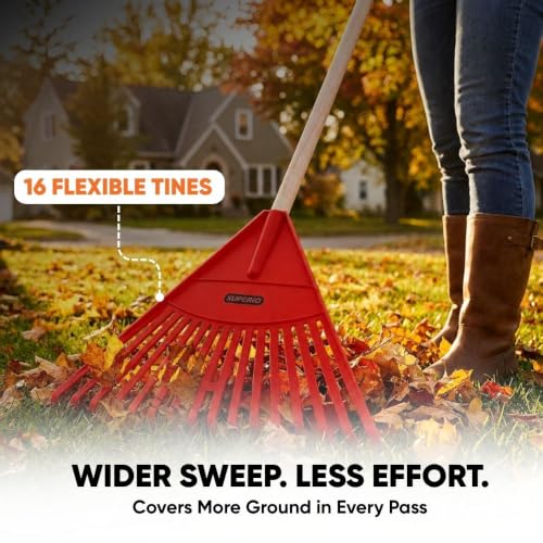 Image of Superio Red Kid Rake - Fun and Functional Gardening Tool for Children, 3-Pack