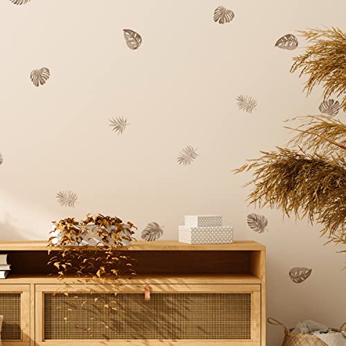 36Pcs Palm Leaves Boho Art Wall Decals, Peel and Stick Wall Stickers for Living Nursery Room Bedroom Wall Decor - Image 2
