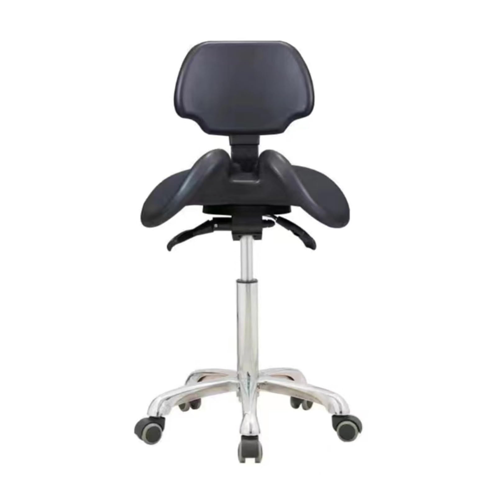 METTEOR Saddle Stool Dentist Stool with Back Support Ergonomic Saddle Chair Adjustable Salon Stool Dentist Chair Hydraulic Lifting (A3)