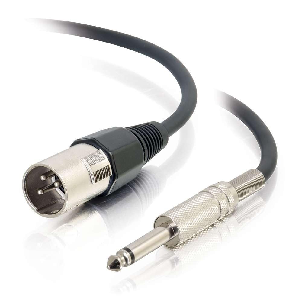 C2G 40035 Pro-Audio XLR Male to 1/4 Inch Male Cable, Black (6 Feet, 1.82 Meters)