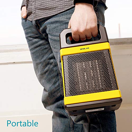 OPOLAR 1500W Ceramic Space Heater with Adjustable Thermostat, Fast Heating for Small and Middle Rooms, Office Floor, Desk or Other Indoor Space, Powerful and Portable, ETL Approved - Thumbnail 2