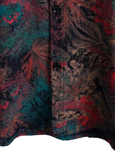 Image of JOTOOK Mens Hawaiian Shirt Short Sleeve Button Down Tropical Shirts Casual Floral Summer Beach Shirt