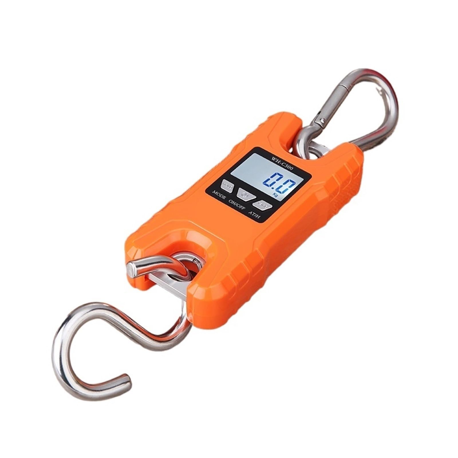JVDDI Digital Hanging Scale 500kg Digital Crane Scale, Portable Handheld Hanging Hook with Backlight, Battery-Powered Heavy Duty Crane Hook(Oranje)