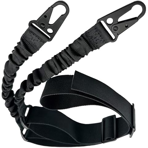 DDOUT Black Two Point Sling, 1.5 inch 2 Point Webbing Sling with Adjustable Strap (Black-C) Cover
