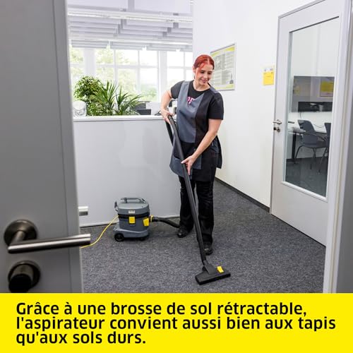 Kärcher aspirateur T 11/1 Classic, aspirateur léger, cuve : 11 l, Puissance : 850 W, Niveau de Pression Acoustique : 61 DB(A), Poids : 3,9 kg, câble : 7,5 m, Panier filtrant Permanent – Image 3
