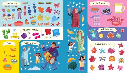 Image of Happy Holi Sticker Activity Book: With over 400 stickers (Campbell Celebration Sticker Activity Books)