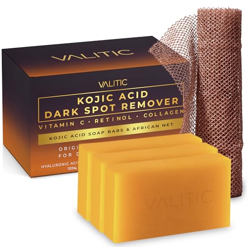 VALITIC Kojic Soap 3 Pack with Net