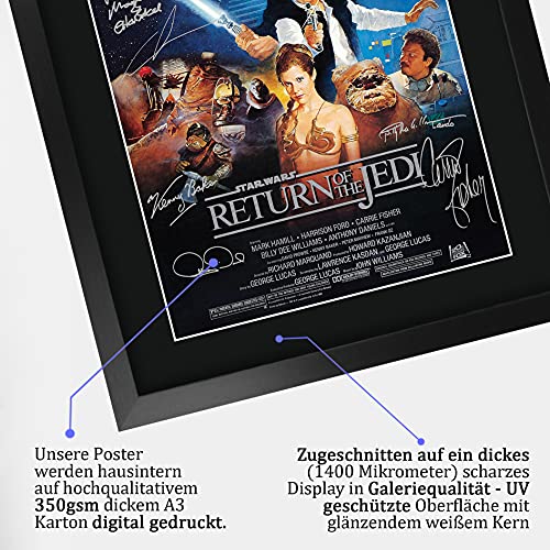 HWC Trading Star Wars Return Of The Jedi A3 Gerahmte Signiert Gedruckt Autogramme Bild Druck-Fotoanzeige Geschenk Für Filmfans
