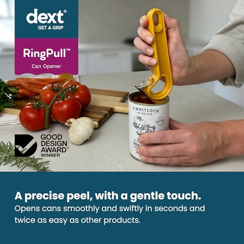 Dext - Ring Pull Can Opener, Pop Can Opener for Seniors, Arthritis, and Parkinson’s, Easy Open, Ergonomic Handle with Comfortable Grip. Perfect for Soda, Pet Food, and More (Apricot) - Image 3