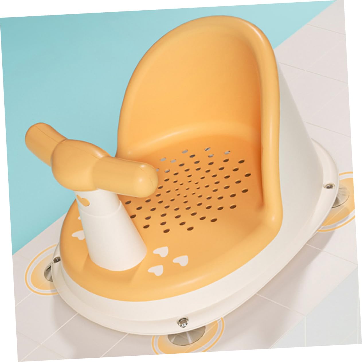 Asiento de Baño para Bebés de 12 Meses Soporte Antideslizante y Diseño Compacto en Pp y Tpe Adecuado Hora del Baño y Juegos Seguros