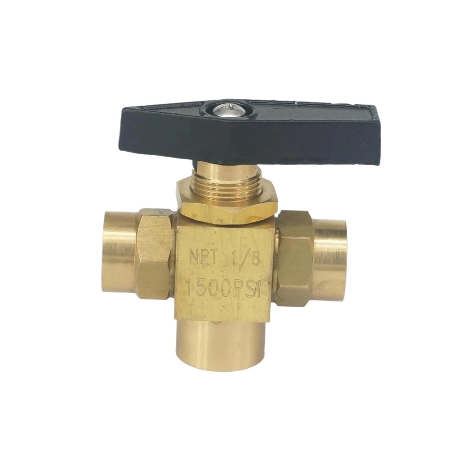 Robinet à tournant sphérique laiton 1/8 NPT manomètre gaz propane pipeline 1500 PSI