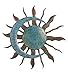 Indoor Outdoor Recycled Metal Celestial Moon and Sun Wall Art Sculpture, 28" Diameter x 1.25" D