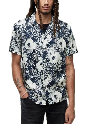 John VarvatosMen's Danny Short Sleeve Camp Shirt