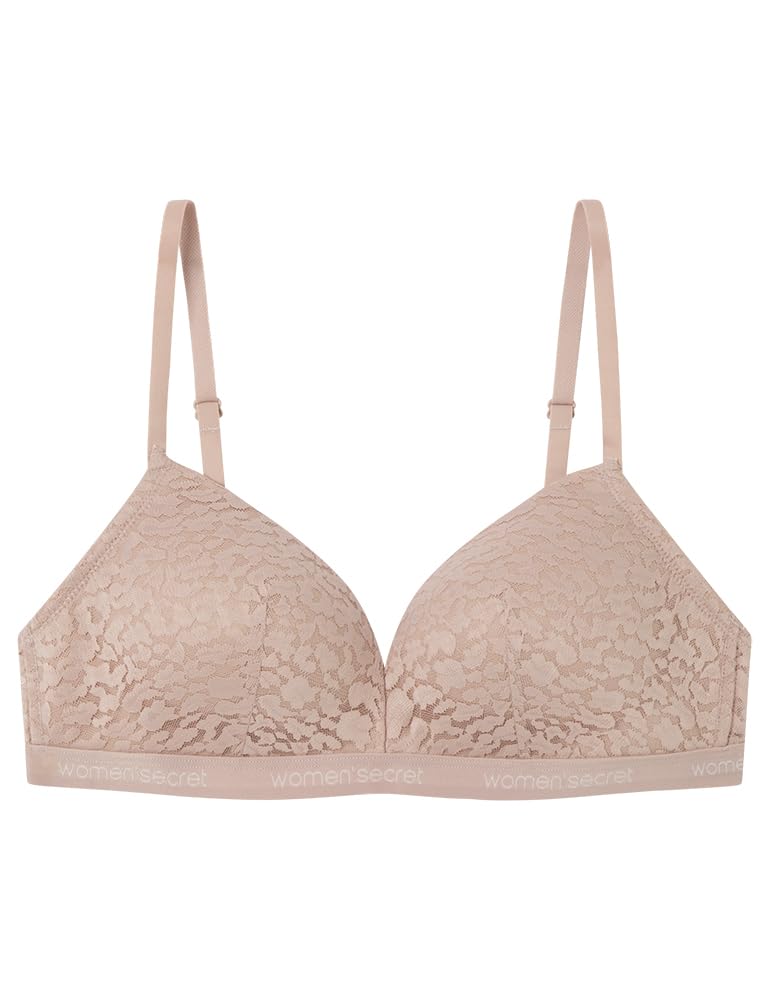 Women'secret Women's Sujetador Triangular Padded Colección Wild Helanka Bra, Light Pink, 38C