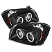 Spyder 5009852 Dodge Magnum 05-07 Projector Headlights - CCFL Halo - LED ( Replaceable LEDs ) - Black - High H1 (Included) - Low 9006 (Not Included)