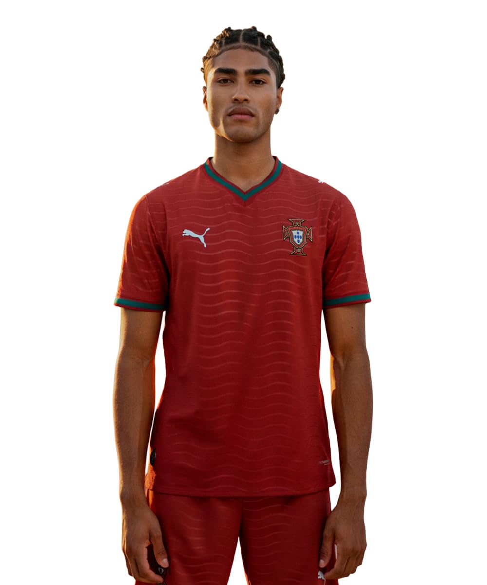 '26-'27 Portugal Authentic Home Shirt Polyester Made By: Puma Men's Red Large