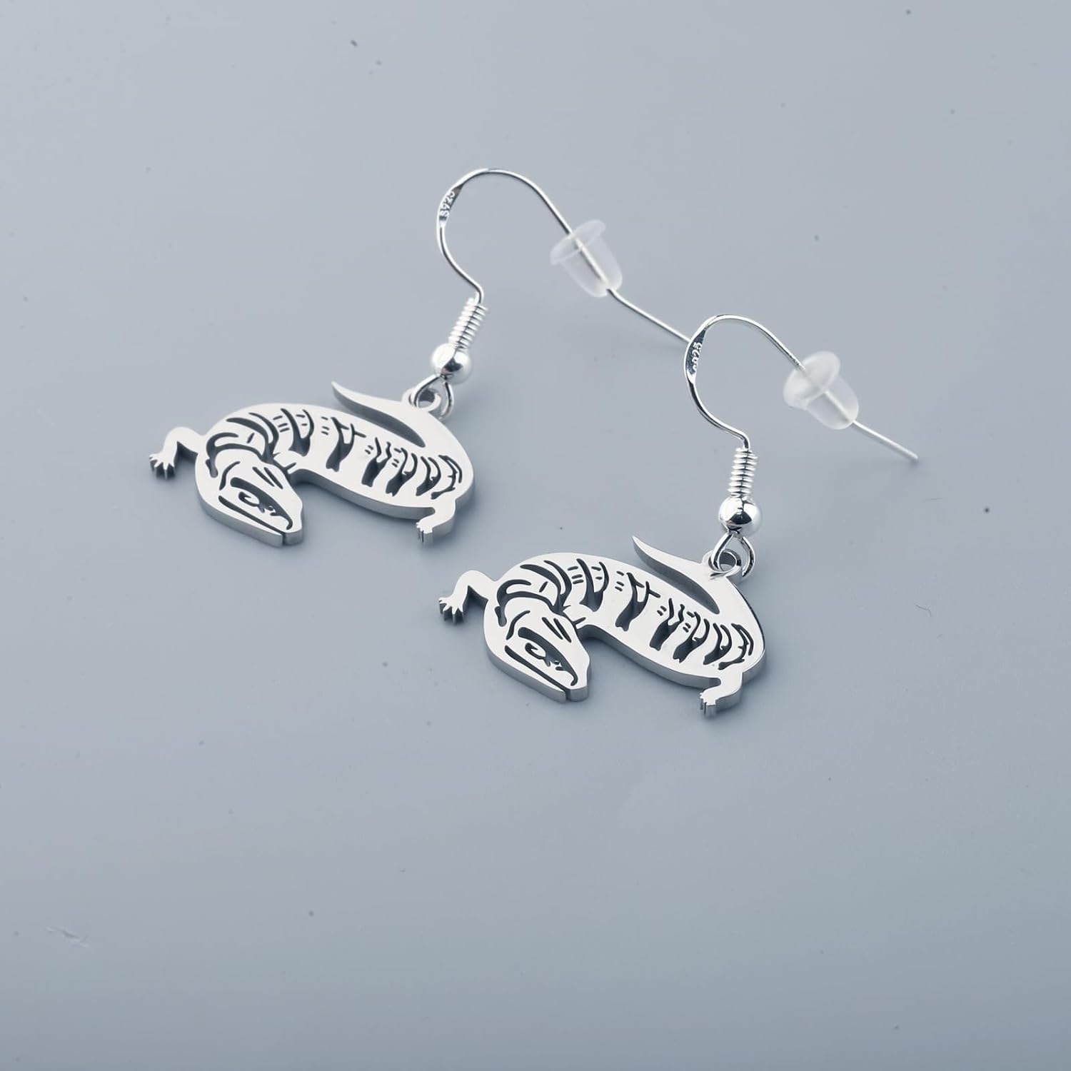 OKEYCH B-lue Tongue Skink Lover Gift Blue Tongue Skink Earrings B-lue Ton-gue Sk-ink Owner Jewelry
